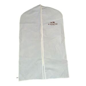Coach White Logo Garment Bag Travel Storage Cover One Size Luxury